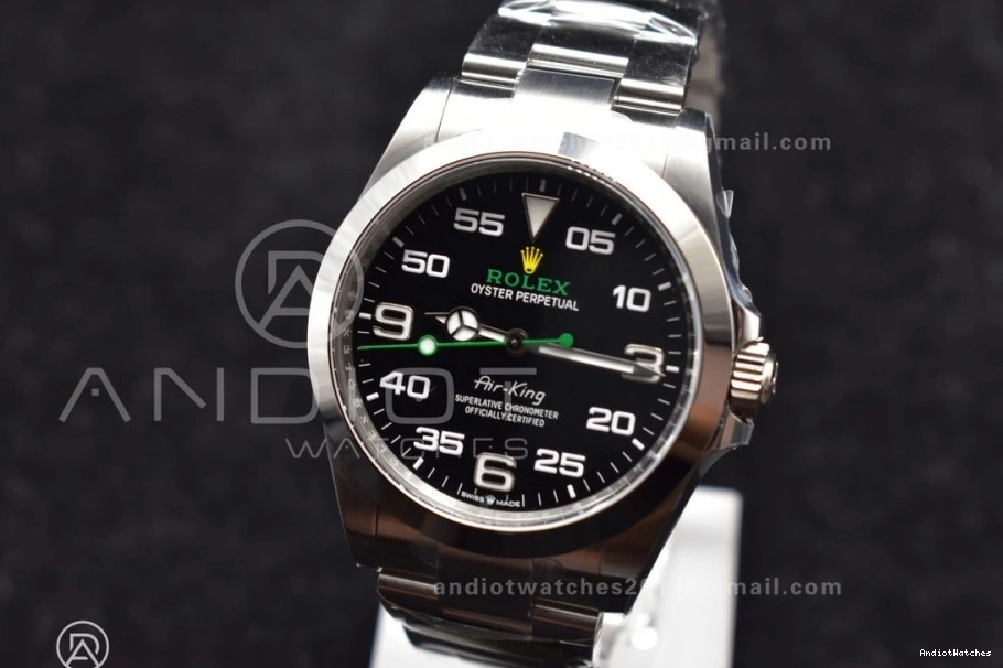 Dial VR SS Best 904L 1:1 Clean Steel Black Stretchable Edition Bracelet on Air-King 126900 500 0417